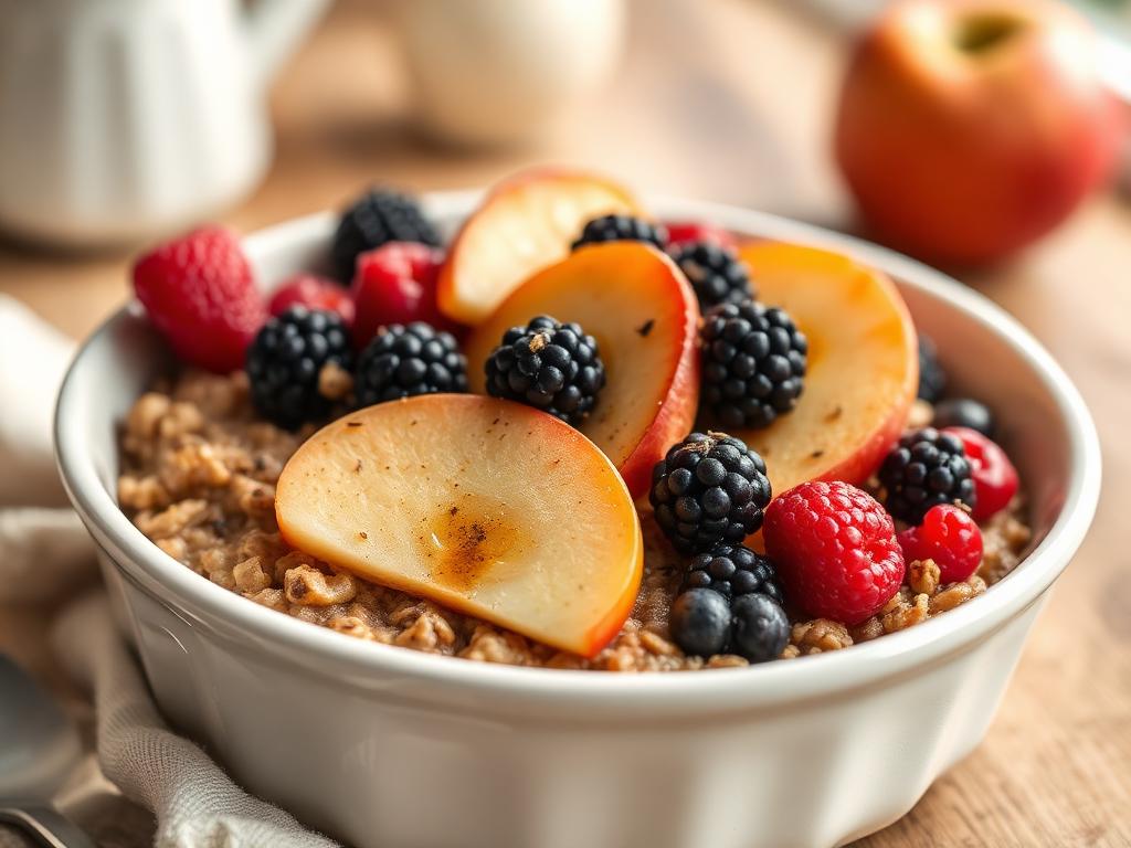 Aveia Assada com Frutas