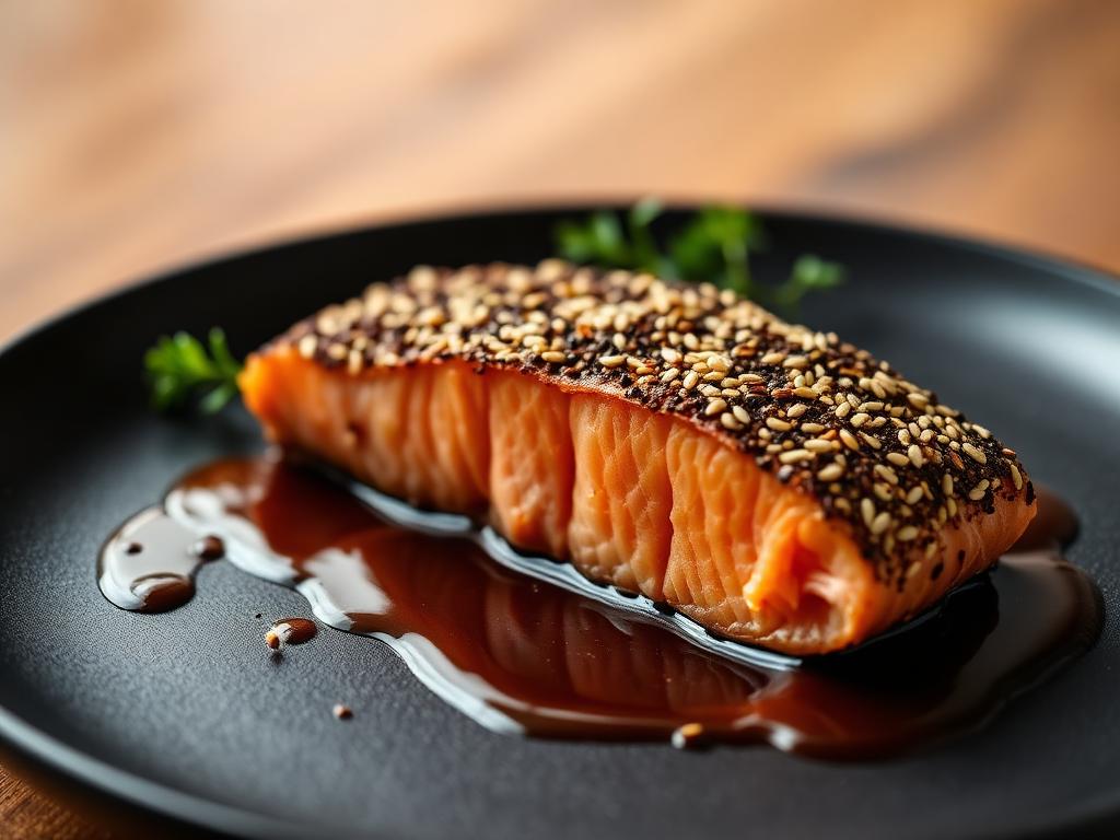 Salmão com Crosta de Gergelim